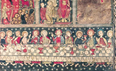 Altaarfront van St. Michael, uit de kerk van Sant Miquel, Siguerola (detail)